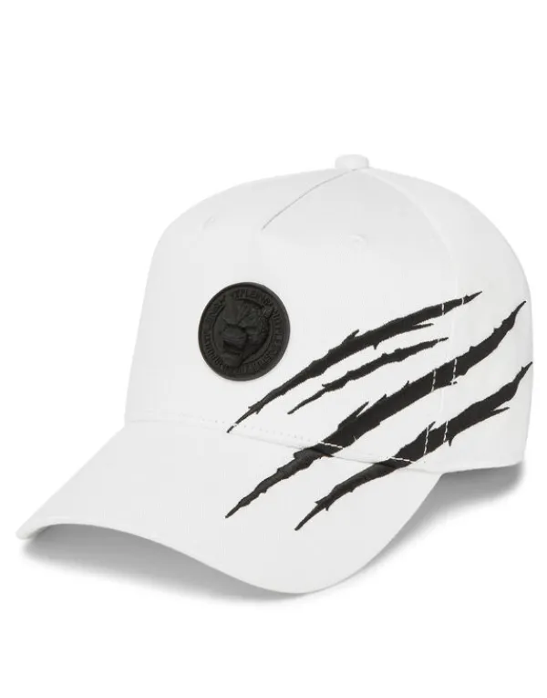 Philipp Plein Baseball Cap Scratch white Clearance