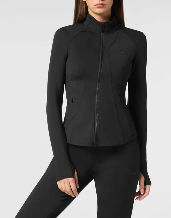 Philipp Plein Breathable Jogging Jacket LS black Clearance