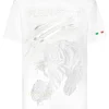Philipp Plein Cotton Dotted Lamina T-shirt Round Neck SS Tiger white/lightgold Hot