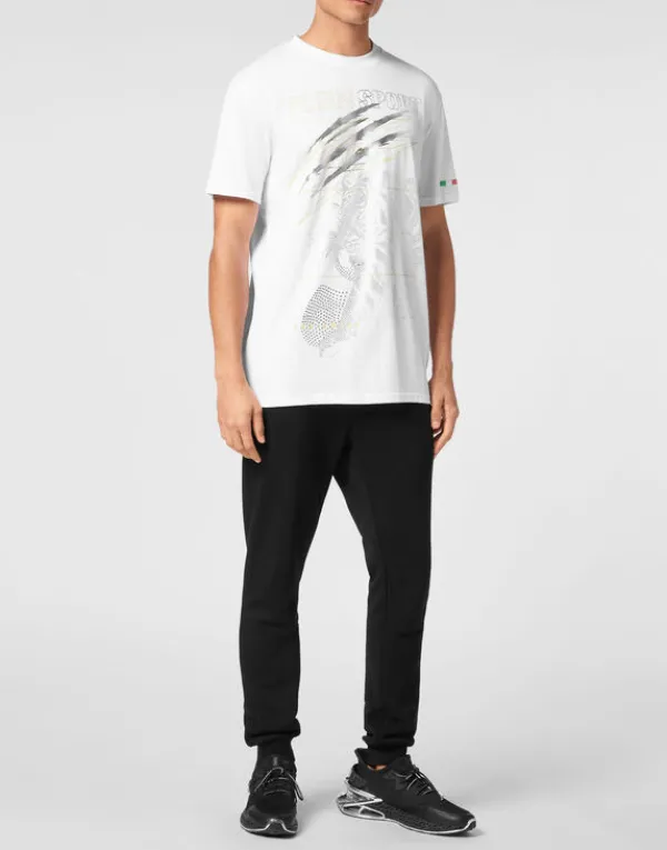 cotton_dotted_lamina_tshi_3-1.webp Philipp Plein Cotton Dotted Lamina T-shirt Round Neck SS Tiger white/lightgold Hot