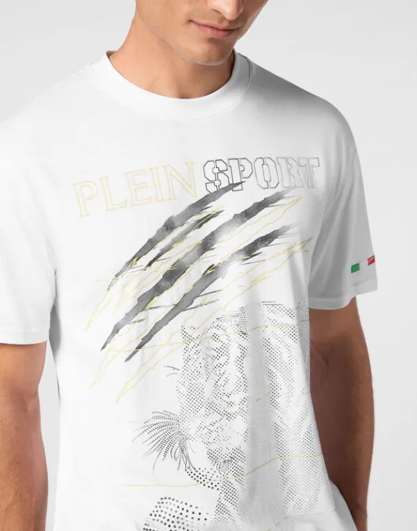 cotton_dotted_lamina_tshi_4-1.webp Philipp Plein Cotton Dotted Lamina T-shirt Round Neck SS Tiger white/lightgold Hot