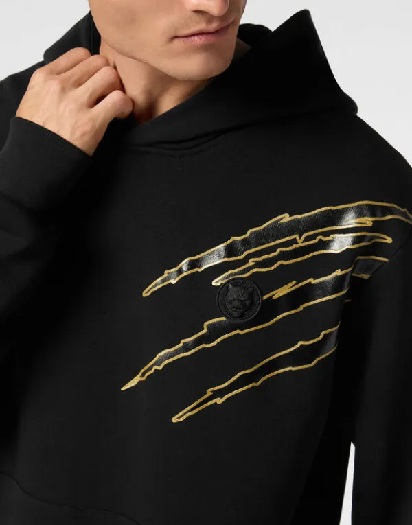 cotton_hoodie_sweatshirt__4-1.webp Philipp Plein Cotton Hoodie Sweatshirt LS Lamina Scratch black/lightgold Fashion
