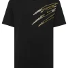 Philipp Plein Cotton T-shirt Round Neck SS Lamina Scratch black/lightgold Best