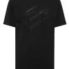 Philipp Plein Cotton T-shirt Round Neck SS Lamina Scratch black Outlet