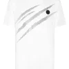 Philipp Plein Cotton T-shirt Round Neck SS Lamina Scratch white/silver Online