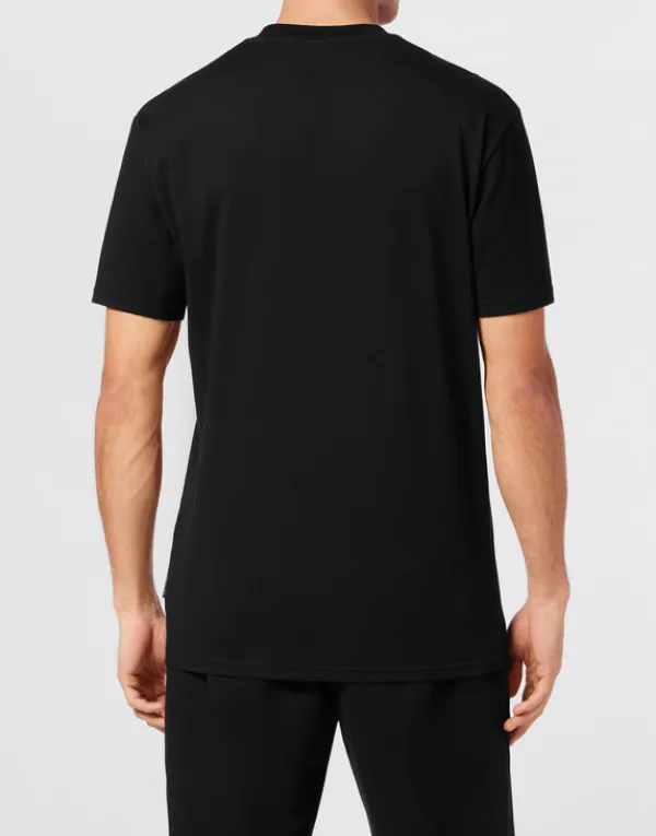 cotton_tshirt_round_neck__2-1.webp Philipp Plein Cotton T-shirt Round Neck SS Lamina Tiger black/lightgold Best