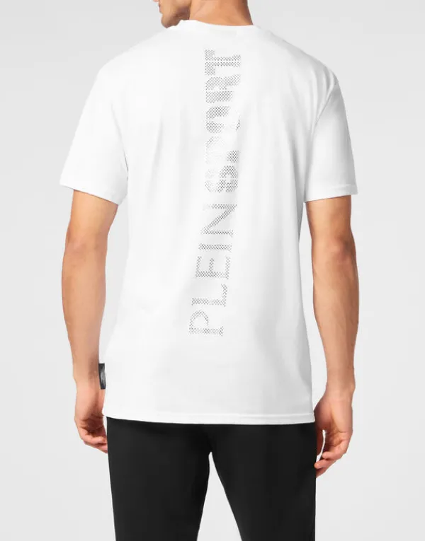 cotton_tshirt_round_neck__2-7.webp Philipp Plein Cotton T-shirt Round Neck SS Lamina Scratch white/silver Online