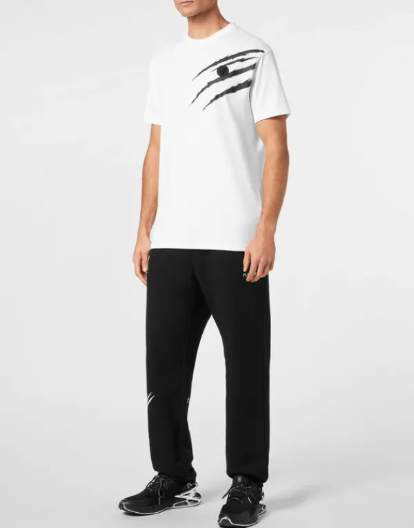 cotton_tshirt_round_neck__3-2.webp Philipp Plein Cotton T-shirt Round Neck SS Lamina Scratch white/silver Sale