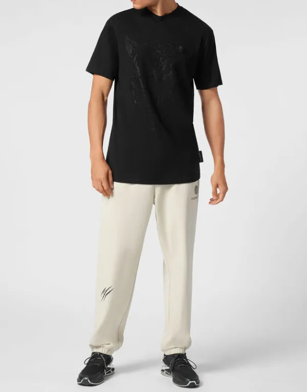 cotton_tshirt_round_neck__3-5.webp Philipp Plein Cotton T-shirt Round Neck SS Lamina Tiger black Fashion