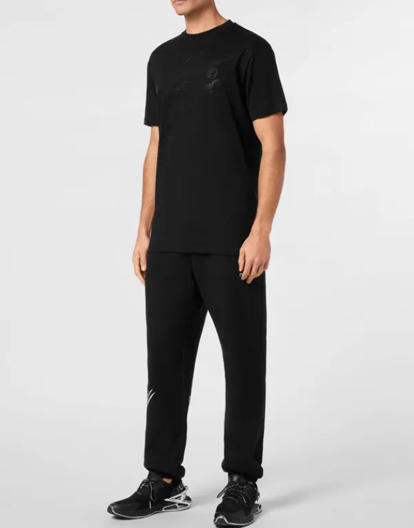 cotton_tshirt_round_neck__3-6.webp Philipp Plein Cotton T-shirt Round Neck SS Lamina Scratch black Outlet