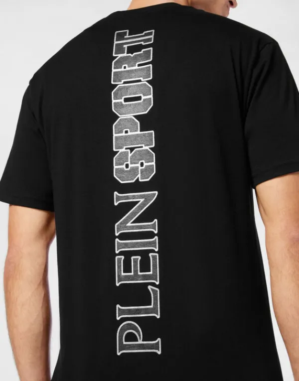 cotton_tshirt_round_neck__4-3.webp Philipp Plein Cotton T-shirt Round Neck SS Lamina Scratch black/silver Fashion