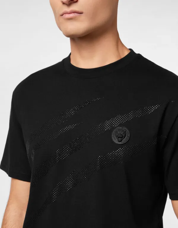 cotton_tshirt_round_neck__4-6.webp Philipp Plein Cotton T-shirt Round Neck SS Lamina Scratch black Outlet