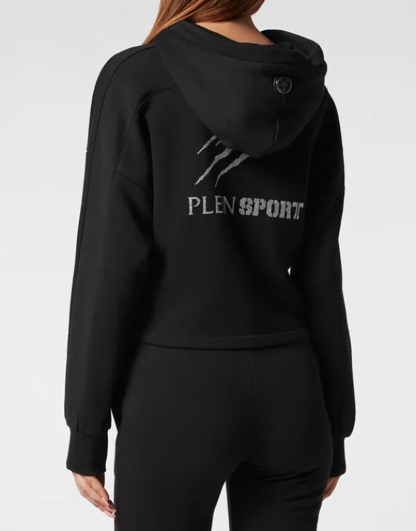 cropped_hoodie_sweatjacke_2.webp Philipp Plein Cropped Hoodie Sweatjacket Scratch black Best