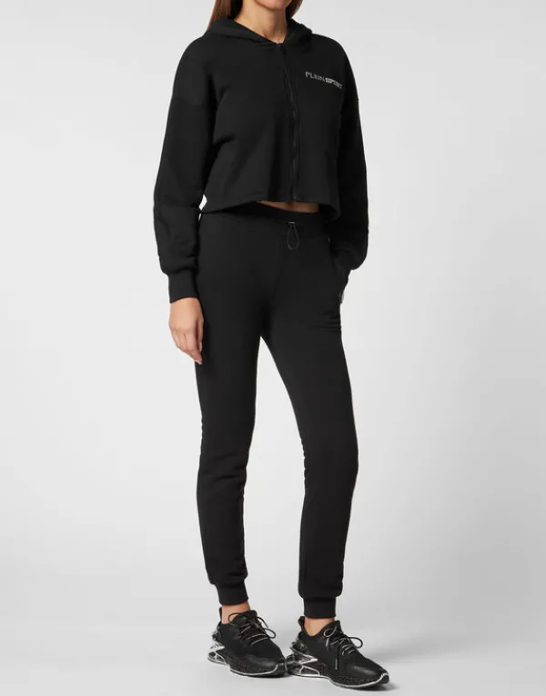 cropped_hoodie_sweatjacke_3.webp Philipp Plein Cropped Hoodie Sweatjacket Scratch black Best