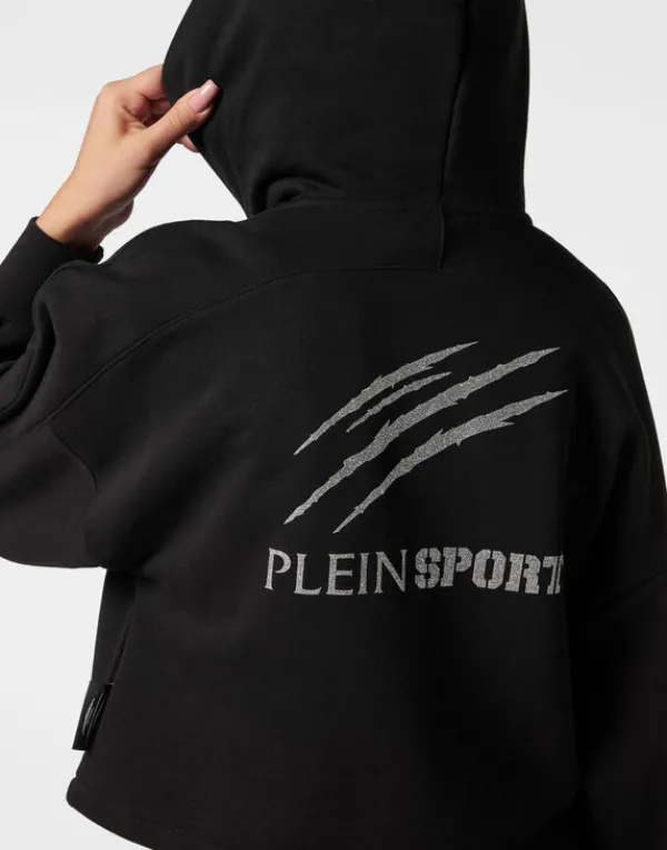 cropped_hoodie_sweatjacke_4.webp Philipp Plein Cropped Hoodie Sweatjacket Scratch black Best