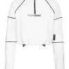 Philipp Plein Cropped Hoodie Sweatshirt white Discount