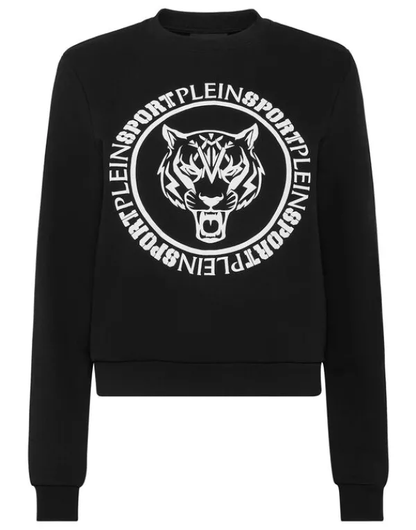 Philipp Plein Cropped Roundneck Sweatshirt black Outlet