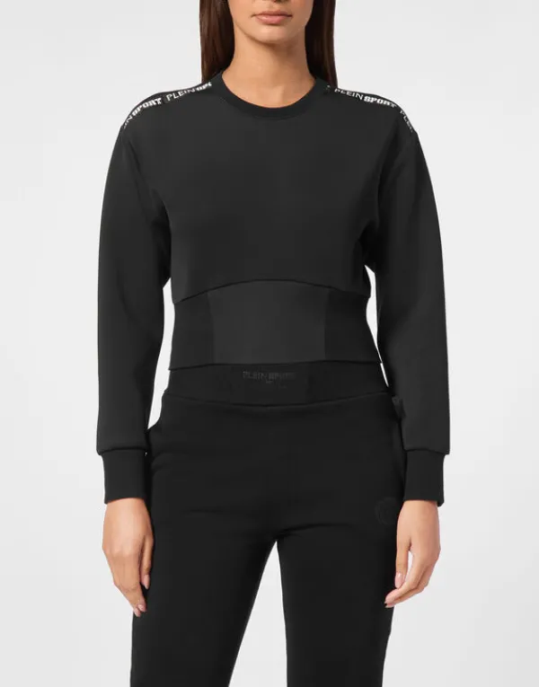 Philipp Plein Cropped Sweatshirt LS black Outlet