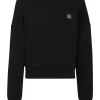 Philipp Plein Cropped Sweatshirt LS Glitter black Sale