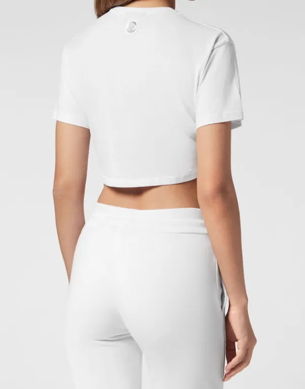cropped_tshirt_round_neck_2-1.webp Philipp Plein Cropped T-shirt Round Neck Scratch white Outlet