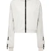Philipp Plein Hooded Active Jacket LS Scratch lightgrey Fashion
