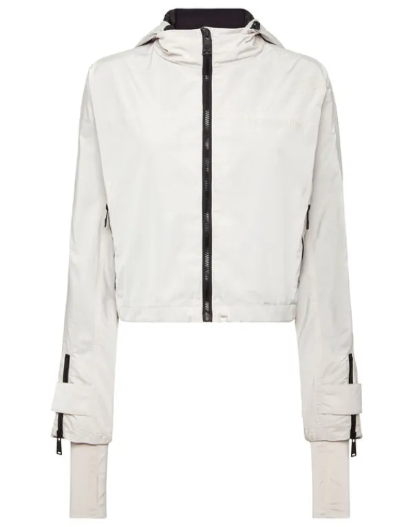 Philipp Plein Hooded Active Jacket LS Scratch lightgrey Fashion