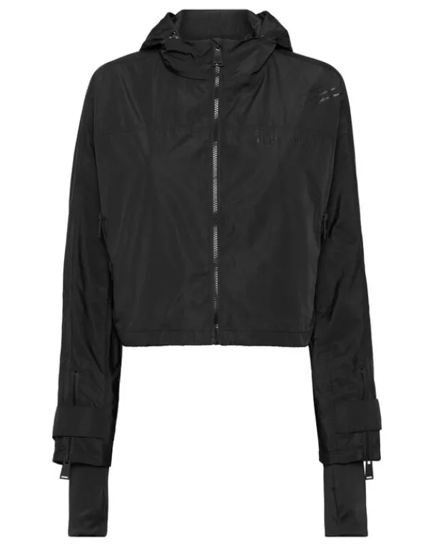 Philipp Plein Hooded Active Jacket LS Scratch black Outlet