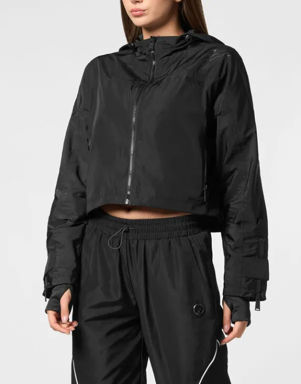 Philipp Plein Hooded Active Jacket LS Scratch black Outlet