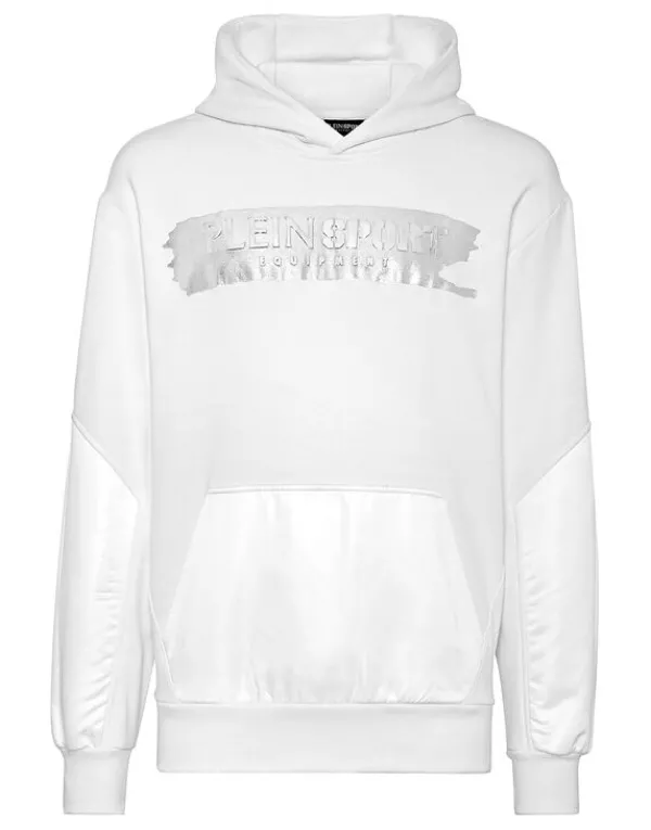 Philipp Plein Hoodie Sweatshirt white/silver Best