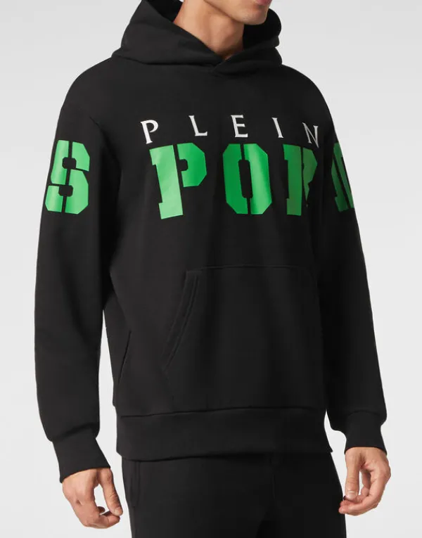 Philipp Plein Hoodie Sweatshirt black+greenfluo Best