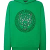 Philipp Plein Hoodie Sweatshirt Tiger GreenFluo/Black New