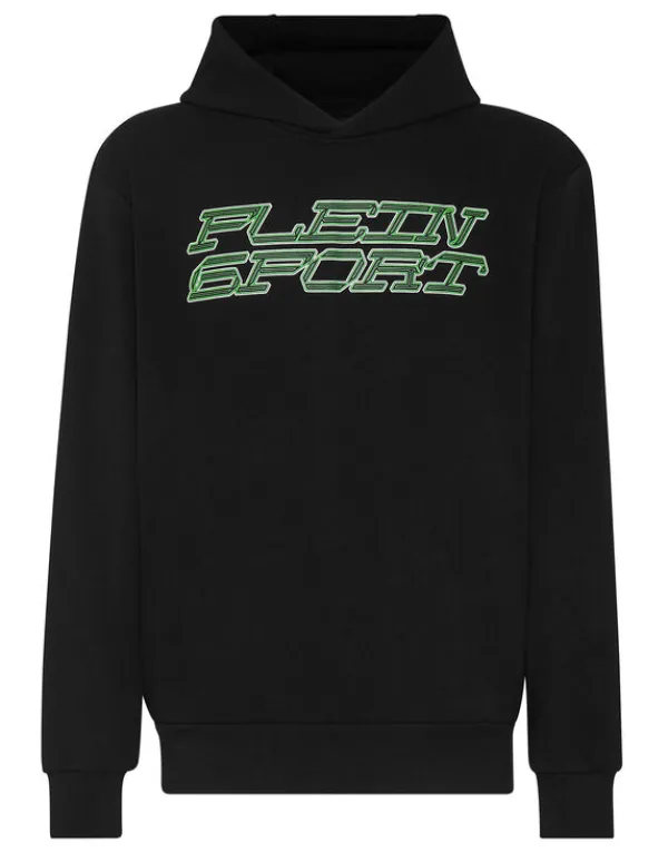 Philipp Plein Hoodie Sweatshirt Tiger black+greenfluo New