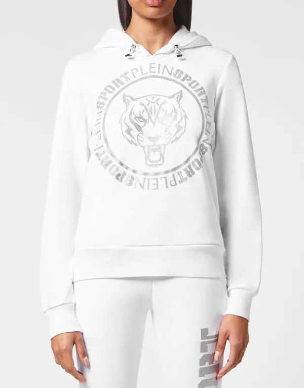 Philipp Plein Hoodie Sweatshirt Tiger white Sale