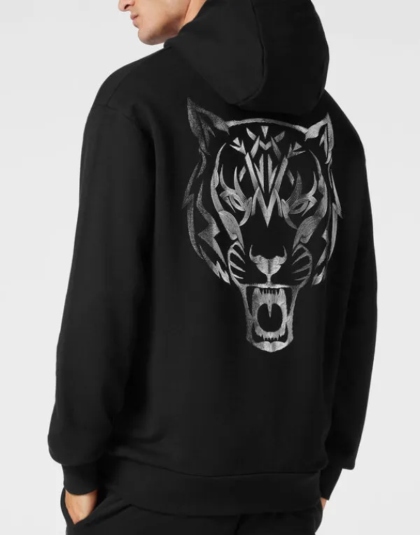 hoodie_sweatshirt_tiger_2-15.webp Philipp Plein Hoodie sweatshirt Tiger black/silver Discount