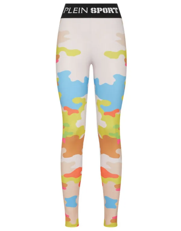 Philipp Plein Jogging Cutting Leggings Camouflage beige+multicolor Fashion