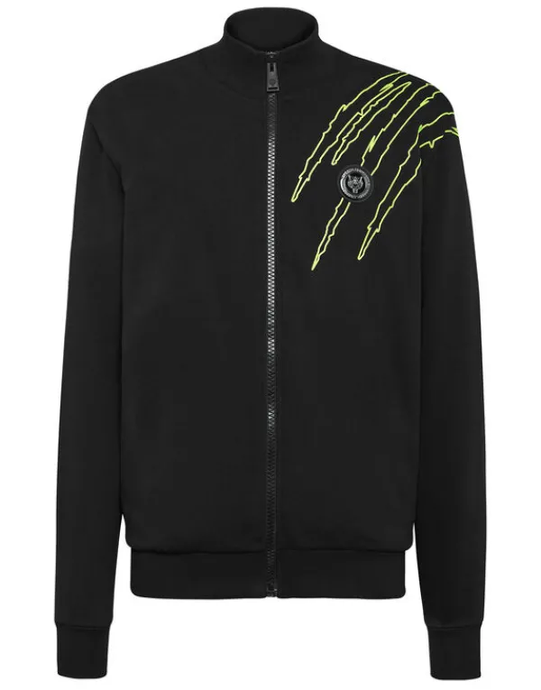 Philipp Plein Jogging Jacket Scratch black/yellowfluo Fashion