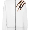 Philipp Plein Jogging Jacket Scratch white Clearance