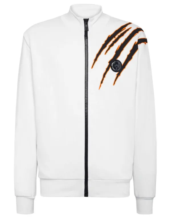 Philipp Plein Jogging Jacket Scratch white Clearance
