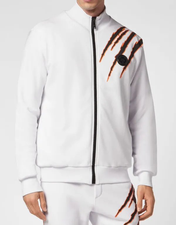 Philipp Plein Jogging Jacket Scratch white Clearance