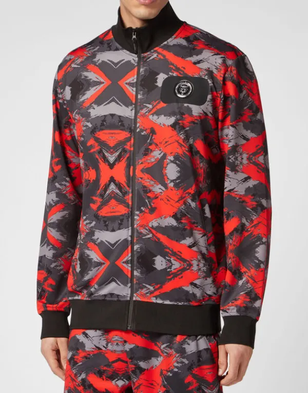 Philipp Plein Jogging Set/ Jogging top and Jogging Trousers Camouflage camouflageorange Clearance