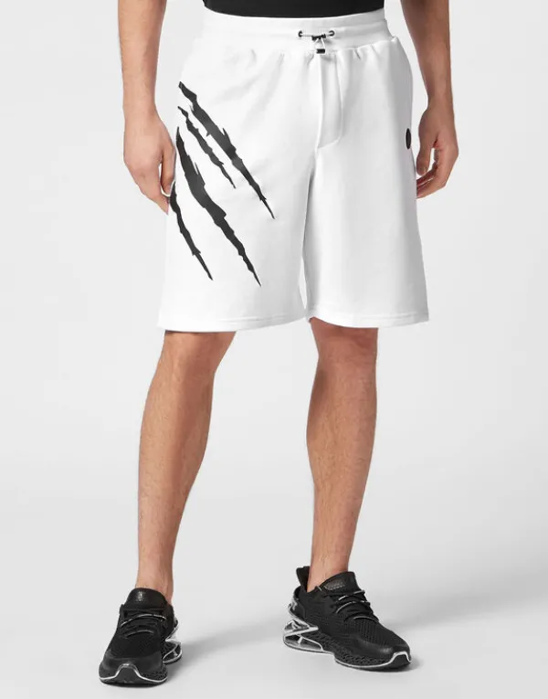 Philipp Plein Jogging Shorts Scratch white Online