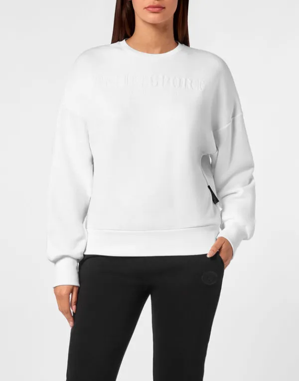 Philipp Plein Jogging Sweatshirt LS white Sale