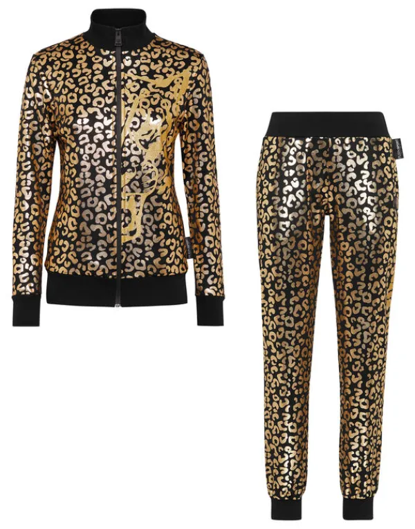 Philipp Plein Jogging Tracksuit: Top/Trousers Leopard Gold Online