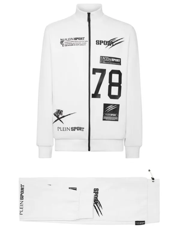 Philipp Plein Jogging Tracksuit: Top/Trousers Multilogo white Outlet