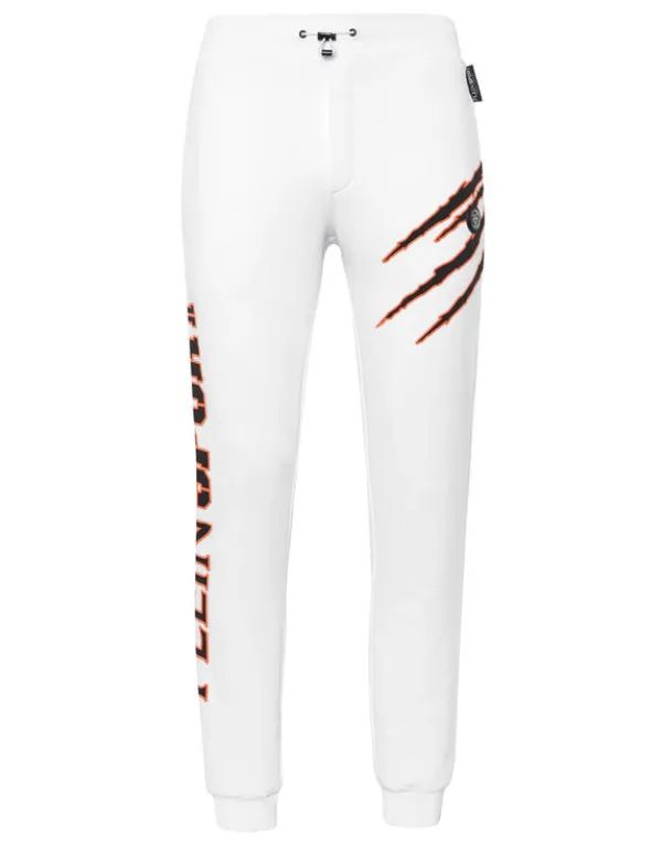 Philipp Plein Jogging Trousers Scratch white Best