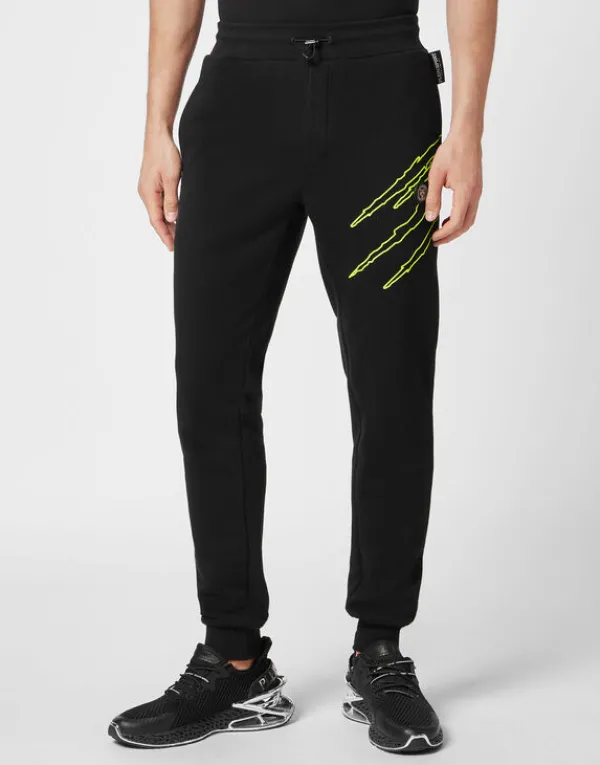 Philipp Plein Jogging Trousers Scratch black/yellowfluo Sale