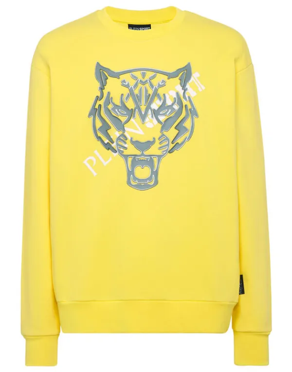 Philipp Plein Longsleeve Sweatshirt Tiger yellow Best