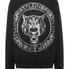 Philipp Plein Longsleeve Sweatshirt Tiger black/silver Outlet