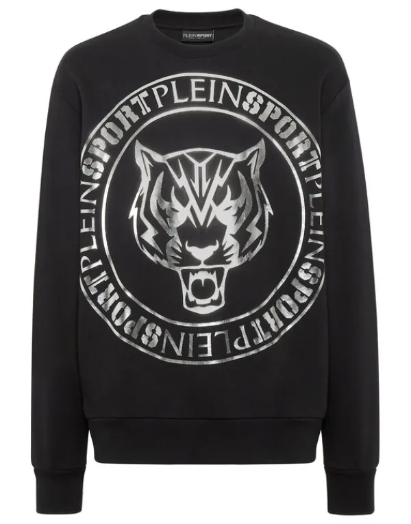 Philipp Plein Longsleeve Sweatshirt Tiger black/silver Outlet