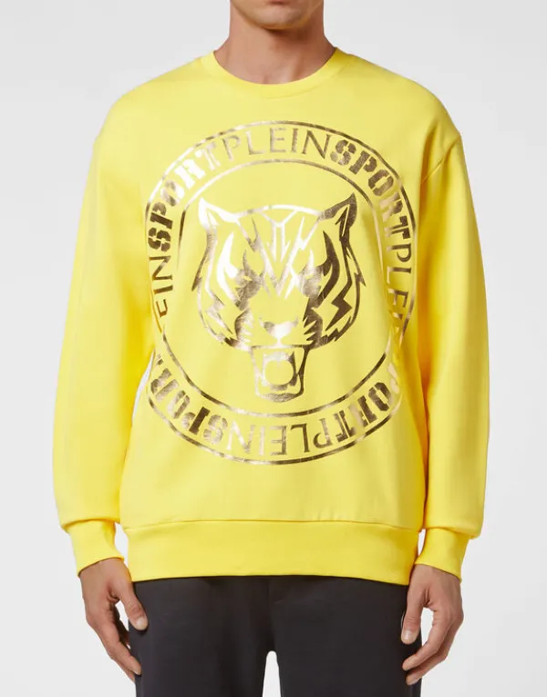 Philipp Plein Longsleeve Sweatshirt Tiger yellow Hot